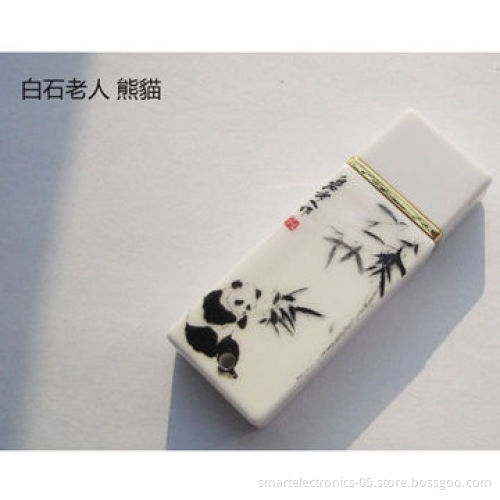 Ceramic USB flash drives, 64MB-128GB, free printing, package, custom, high speed, popular designs